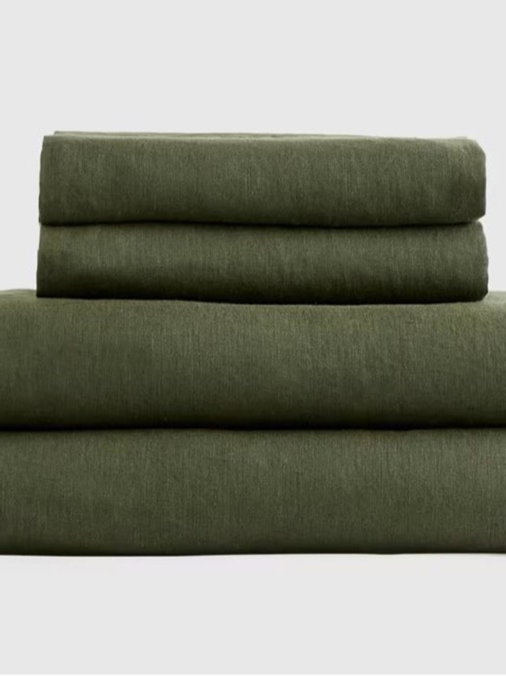 NEW Quince European Linen Sheet Set Dusty Olive $184 4pc set - $100 DISCOUNT *